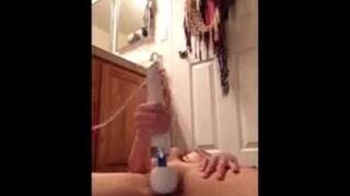 Webcam girl makes her tight pussy cum with a big vibrator