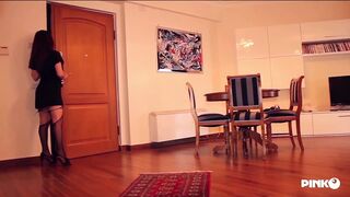 Bored wife Roberta Gemma fucks her husband and boyfriend