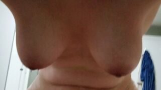 wife sucking cock and balls after fucking