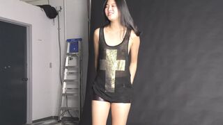 Asian Girl photo session underwear