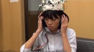 Japanese brunette receives an irresistible urge t