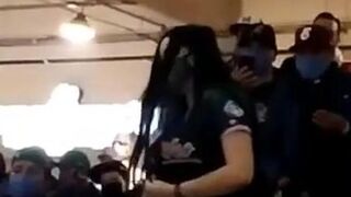 mexican girl on stadium