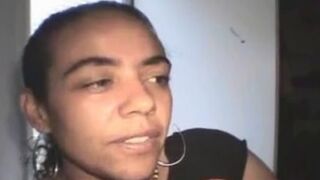 Rough Looking Brunette Crack Whore Sucking Dick POV
