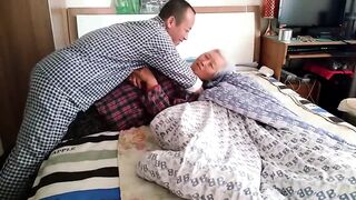 Amateur Asian Granny With Younger