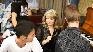 Gangbang for Russian MILF
