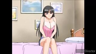 Brunette with huge boobs masturbate