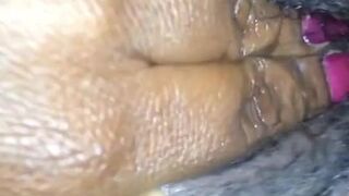 Ebony wet as pussy play short and sweet