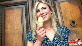 GERMAN SCOUT - Blonde Teen Linday Seduce to Fuck at Casting