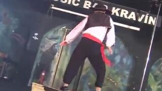 Sex starved girls suck a male strippers dick