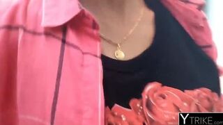 Jhamela is seduced into taking horny tourists big dick at his room