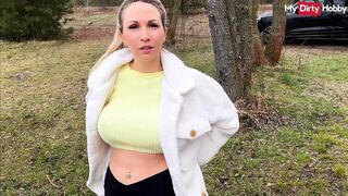 Public anal fuck with busty German - MyDirtyHobby