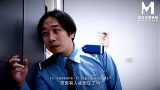 ModelMedia Asia - Department store salesgirl and security guard having anal sex live