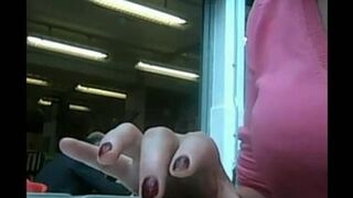 Webcam upskirt in a public library