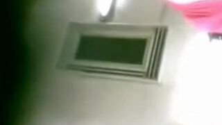 Peeking up skirt of the very cute amateur teenager