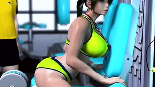 Big boob gym girl trainer - Hentai 3D 12