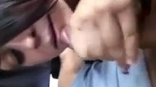 Hot brunette suck cock in mall hard