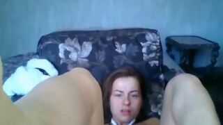 Horny chick is enjoying some anal masturbation with dildo and fingers