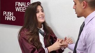 Cum mouthed college teen
