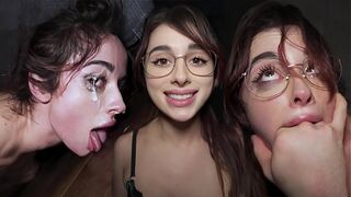 DADDYS FLOOR LICKING WHORE - She Made Him Cum In Her EYES