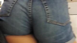 VERY SEXY BLUE SHORT SHORTS