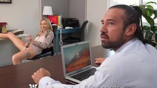 Office Tease Gets Her Boss Cock Hard