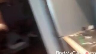 Petite Babe At Home Shows Off Her Sexy Body And Her Skills With Black Dildo