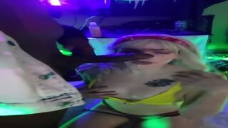 Slim Blond Girlfriend Sucking BBC