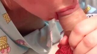 Student couple has sex (Close Up Blowjob)