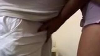 Busty teen sucks her old coach filthy meatbone