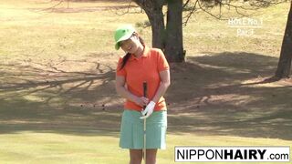 Teen golfer gets her pink pounded on the green!