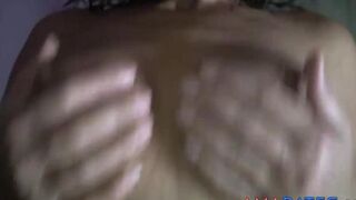 riding a cunt-dripping creampie close up