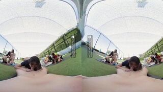 VR Bangers Group of horny babes seducing soccer coach VR Porn