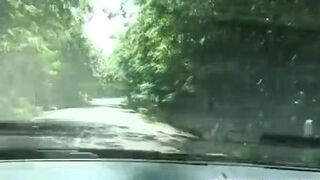 Hot and sexy Hanna fucks at the backseat and they fall in love and fuck