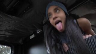 FAKEHUB - 21yo cab inked slut fucked in her wet pussy in taxi