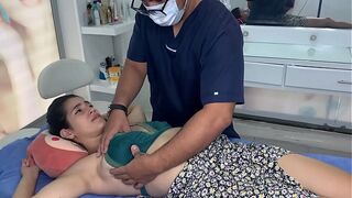 Consultation with the dermatologist ends in homemade sex with a hot MILF with huge tits