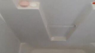 sweet ebony teen takes shower