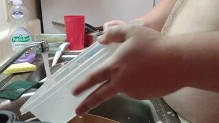 A man doing the dishes!!! PT. 1
