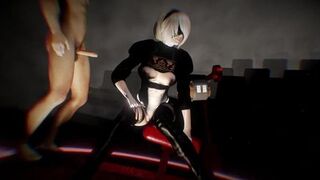 YoRHa 2B Sex Robot in BDSM sex Show | nier hentai Automata Porn Parody