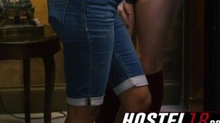 Kinky hostel guy makes the girl pay