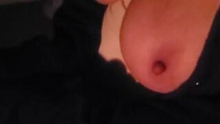 Wife boobs out on the balcony