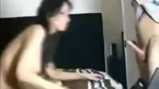 After sucking she just turned around for fucking