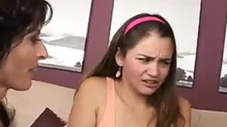 Busty milf Blake teaching innocent teen Allie all about sex