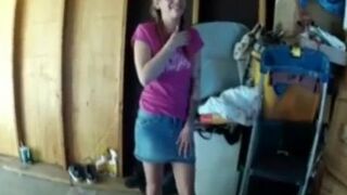 Emo sicily doggyfucked in the garage
