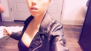 friends sis gives blowjob and lets me cum on her