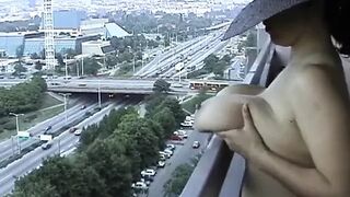 BUSTY WIFE STRIPS NAKED NUDE IN PUBLIC