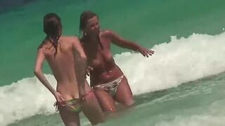 Topless Big Tits On The Beach