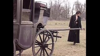 Elegant woman caught jerking her pussy and fucked by jogger