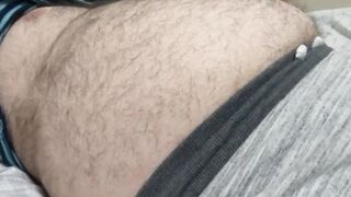 Laying down belly play