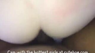 Redhead taking my black dick until I cum all over her face