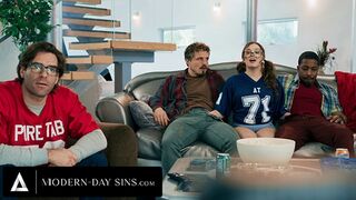 MODERN-DAY SINS - Naughty Teen Leana Lovings Has Sneaky Sex With Stepdad's Buddies Behind His Back